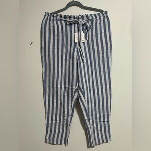 beachlunchlounge Blue and White Striped Joggers